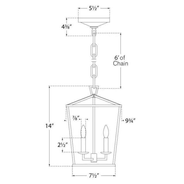 Transitional Chapman & Myers for Visual Comfort Signature Darlana Mini Lantern in Polished Nickel For Sale - Image 3 of 3