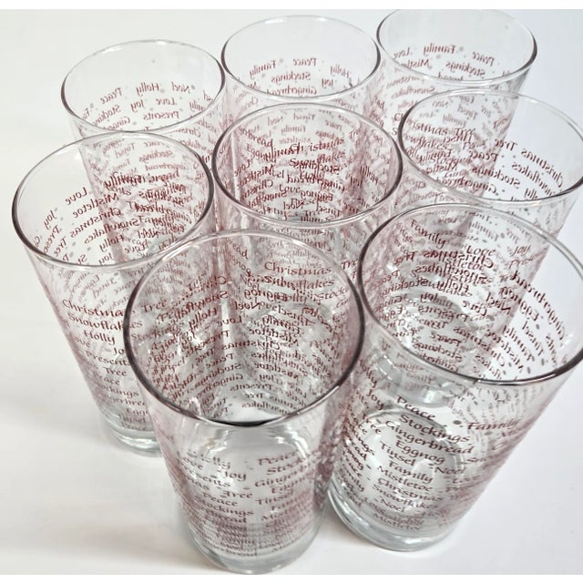 Holiday Greetings Tumblers- Set of Eight For Sale - Image 4 of 11