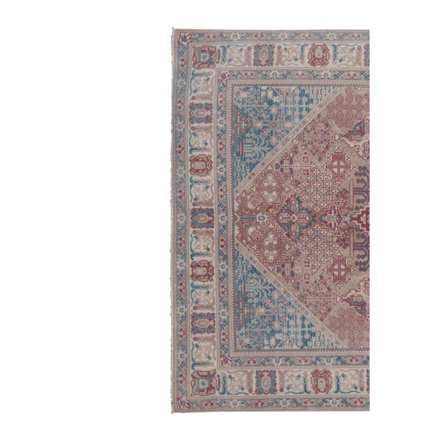 Mid-Century Modern Vintage Turkish Oushak Rug 4'9" X 6'4" For Sale - Image 3 of 12