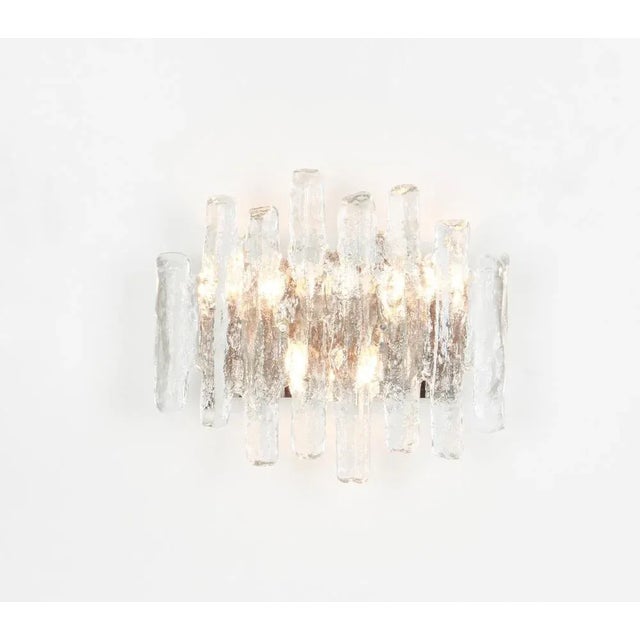 Glass Large Wall Lights from Kalmar, Austria, 1960s, Set of 2 For Sale - Image 7 of 10