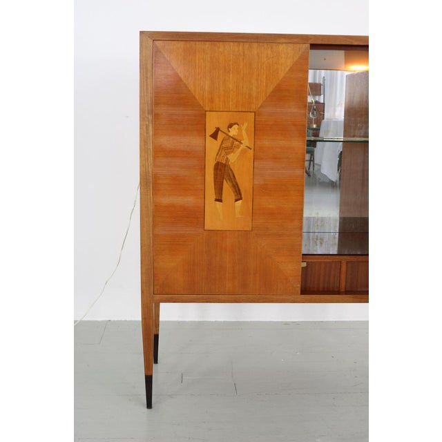 Bar Cabinet with Wood Inlays, Italy, 1950s For Sale - Image 12 of 18