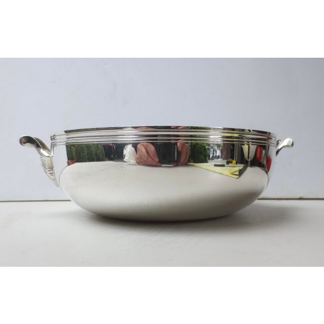 Christofle France. Ice Bowl for 6" Caviar Server. Measurements are 6.75" in diameter and at the handle is 8.4". 2.5" tall....