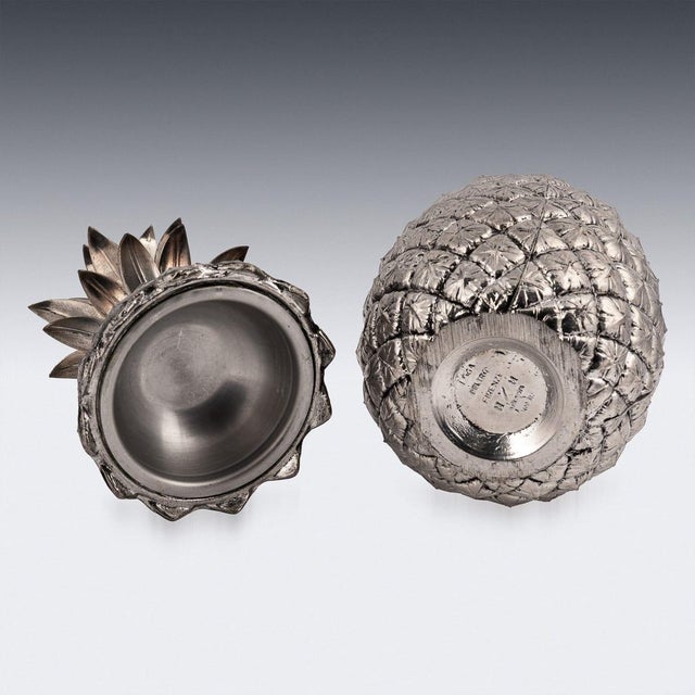 Vintage 20th Century Silver Plated Pineapple Ice Bucket from Mauro Manetti, Italy, 1970s For Sale - Image 6 of 13