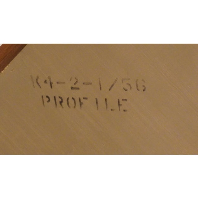 Wood Drexel Furniture Profile Collection MCM Mid Century Modern 44" Dresser / Wall Mirror For Sale - Image 7 of 7