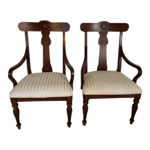 Ethan Allen British Classics Style Dining Room Arm Chairs - Set of 2