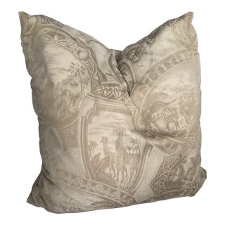 1970's Gold Upholstery Fabric Decorative Pillow For Sale