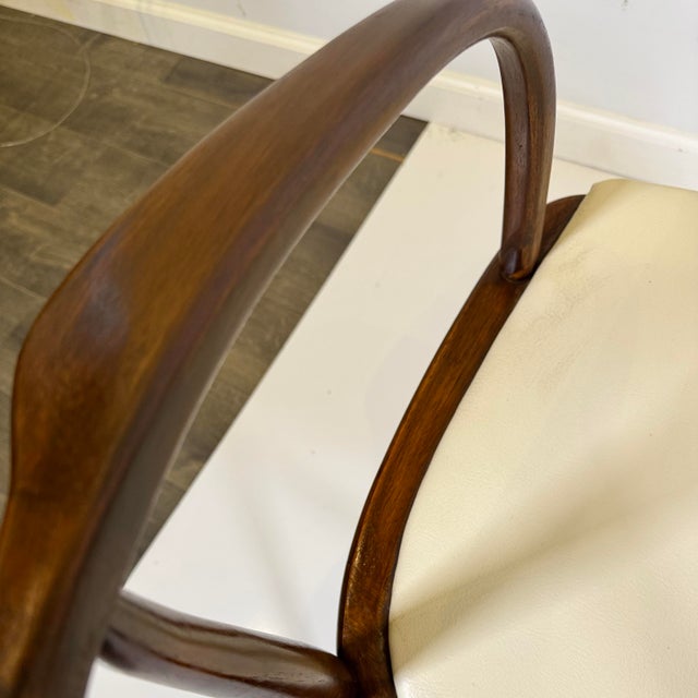 Brown Pair of MCM Walnut Armchairs by Jack Cartwright for Boling Chair 1958 For Sale - Image 8 of 9