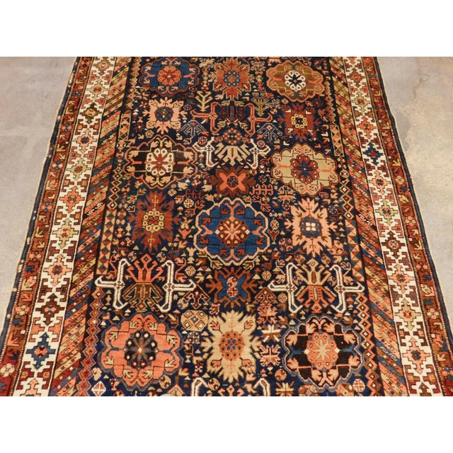 Textile 1900 Antique Caucasian Gallery Rug For Sale - Image 7 of 13