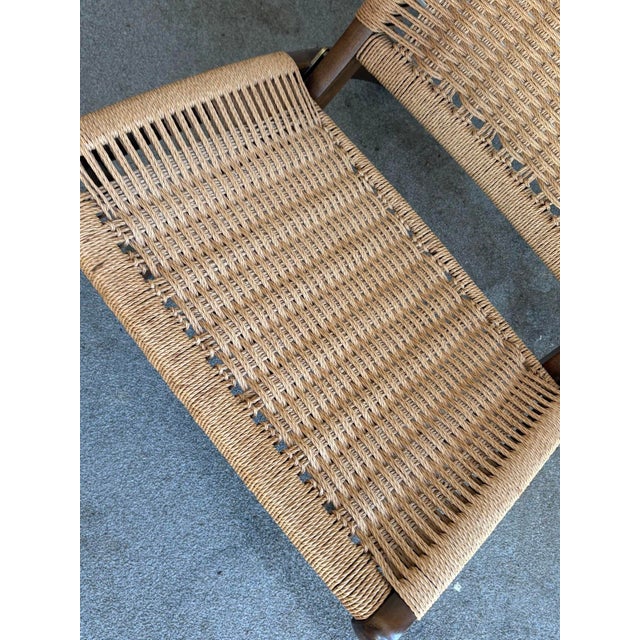 Hans Wegner Folding Woven Rope Chair For Sale - Image 6 of 7