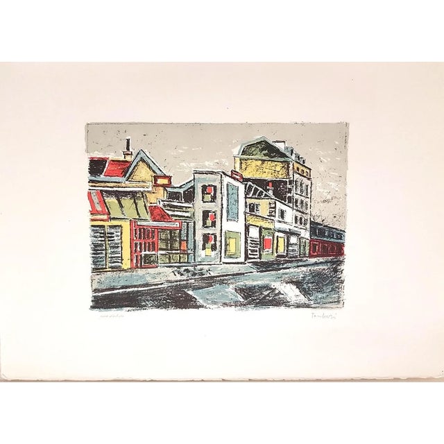 Paris - Original Lithograph by Orfeo Tamburi - 1970s 1970s For Sale