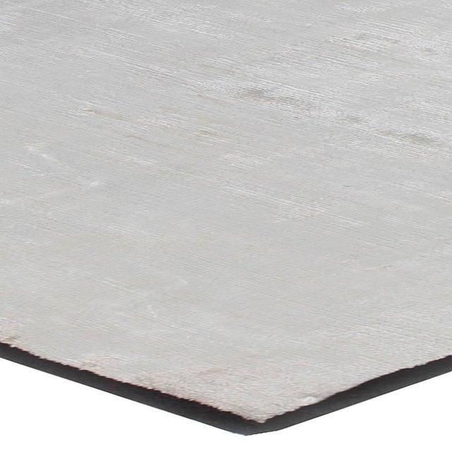 Silver Modern Handmade Silk Rug by Doris Leslie Blau For Sale - Image 8 of 8