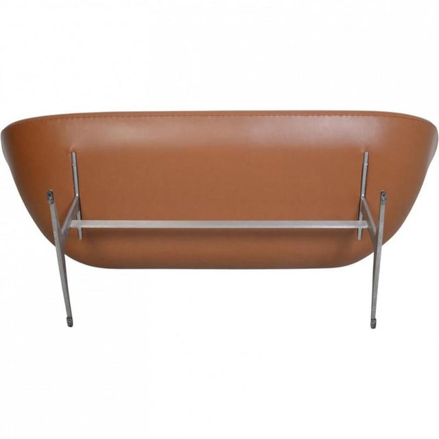 Swan Sofa in Cognac Leather by Arne Jacobsen, 2000s For Sale - Image 13 of 15