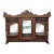 Antique 1890s Tiger Oak Over Mantel With Bowed Glass Cabinet & Beveled Mirrors For Sale