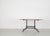 Italian Table with Black Lacquered Iron Frame and Asymmetrical Table Top with Inlaid Clear Glass For Sale - Image 5 of 18