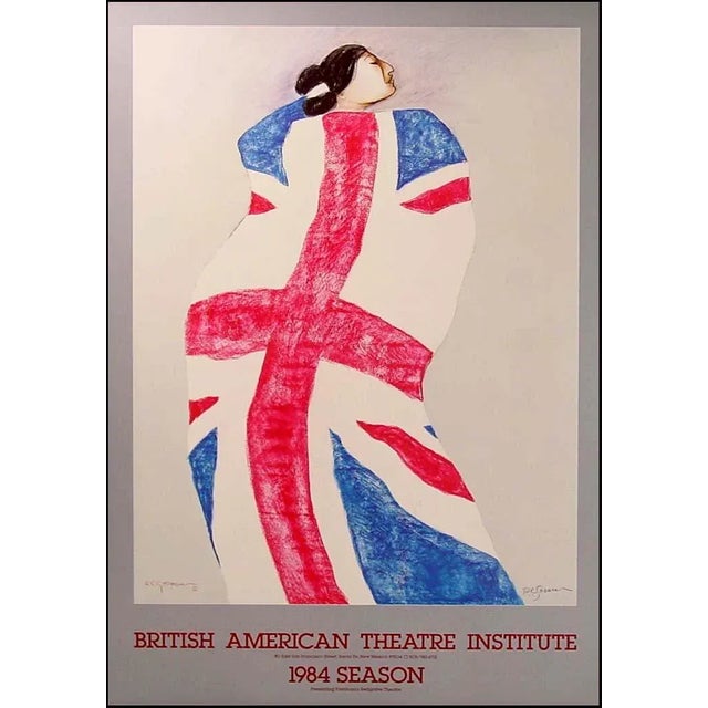 Impressionist 1984 "Brittania" RC Gorman British American Institute Poster For Sale - Image 3 of 3