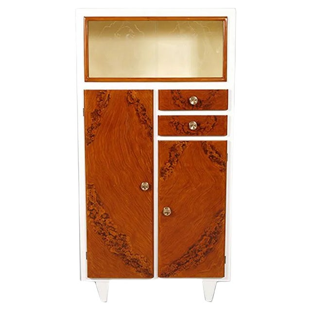 Mid-Century White Lacquered Wood Credenza, 1950s For Sale