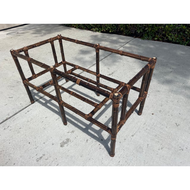 Wood Authentic McGuire Bamboo Coffee Table For Sale - Image 7 of 10