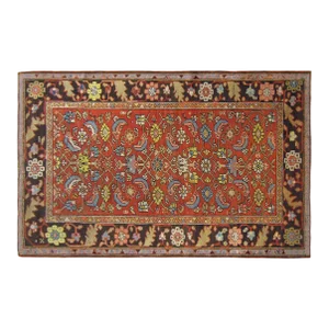 Antique Persian Bidjar Oriental Rug, in Small Size, with Herati Design