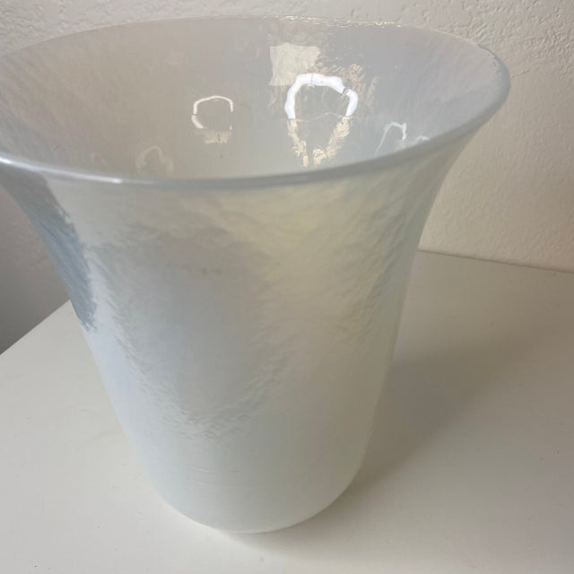 Mid-Century Modern Late 20th Century Iridescent Murano Glass Vase by Yalos Casa, Italy For Sale - Image 3 of 12