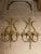1920s Lyre Design Gilt Bronze 4 Lights Sconces - Pair For Sale - Image 4 of 10