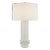 Paloma Contreras for Visual Comfort Signature Montaigne Medium Table Lamp in New White with Linen Shade For Sale