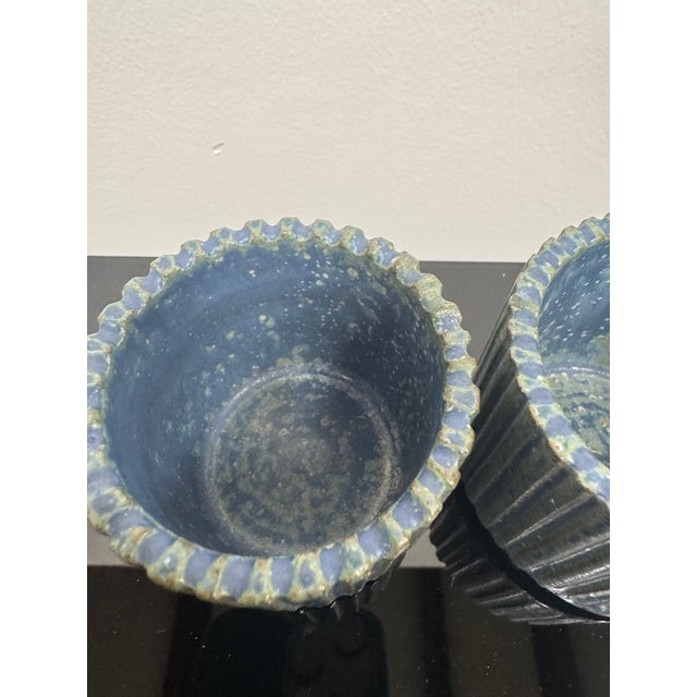 Mid-Century Modern Arne Bang Denmark 1940 Pair of Stoneware Vases For Sale - Image 3 of 11