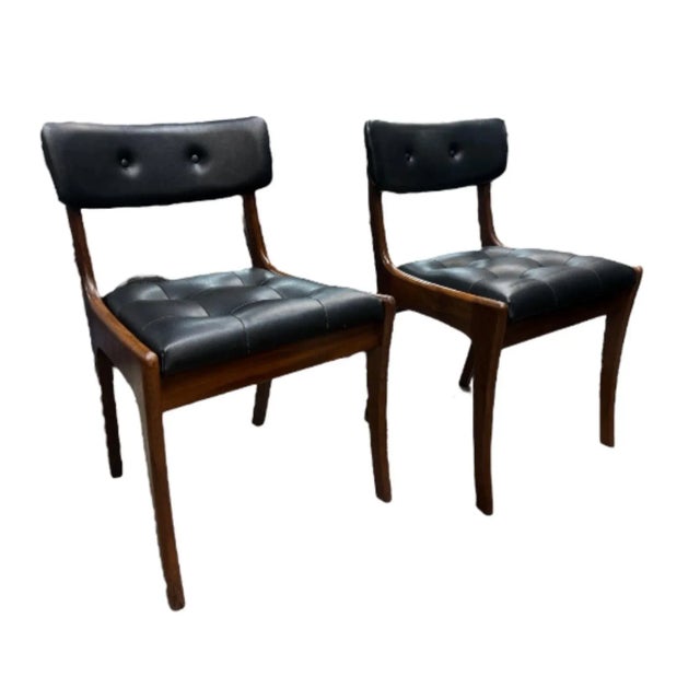 Mid-Century Modern Mid Century Danish Tufted Leather Chairs- a Pair For Sale - Image 3 of 5