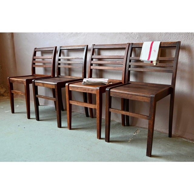 1950s Reconstruction Chairs from René Gabriel, 1940s, Set of 4 For Sale - Image 5 of 10