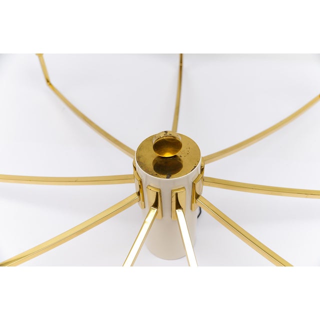 Mid-Century Modern Nine-Armed Brass and Glass Sputnik Lamp, 1950 For Sale - Image 12 of 13