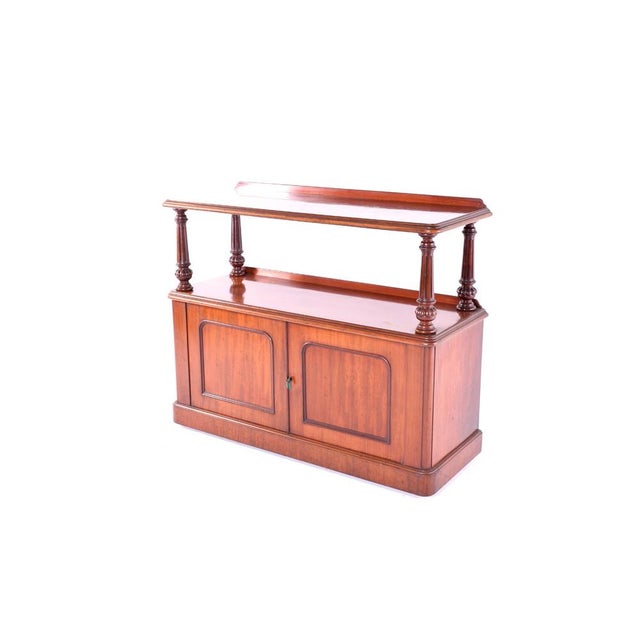 Antique English Mahogany Dumb Waiter For Sale - Image 3 of 4