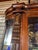 Vintage Hand Carved Display Cabinet Curio With Claw Feet For Sale - Image 4 of 11