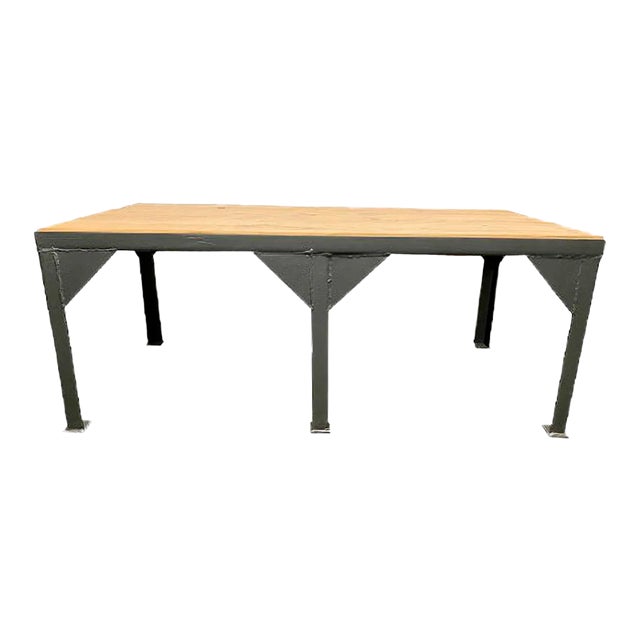 Black Industrial Coffee Table, 1970s For Sale