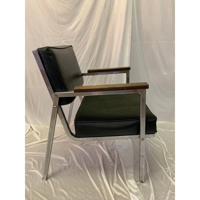 1960s Vintage Eck-Adams Chrome Frame Office Chair For Sale - Image 5 of 11
