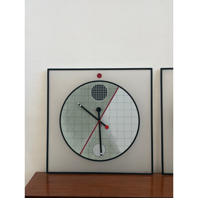 Wall Clocks by Kurt B. Delbanco for Acerbis, 1980s, Set of 2 For Sale - Image 10 of 14