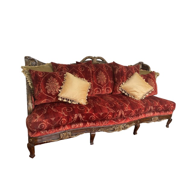 Contemporary Marge Carson Sofa With Custom Italian Velvet Fabric For Sale - Image 11 of 11
