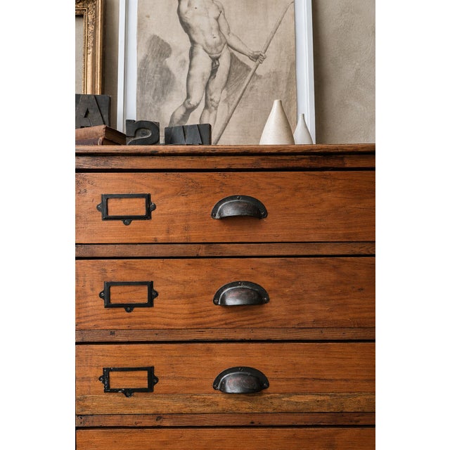 Antique English Pine Shop Chest of Drawers, UK, 1890s For Sale - Image 13 of 16