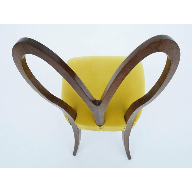 Art Deco Rabbit Chairs in New Yellow Velvet, Italy, 1940s, Set of 2 ...