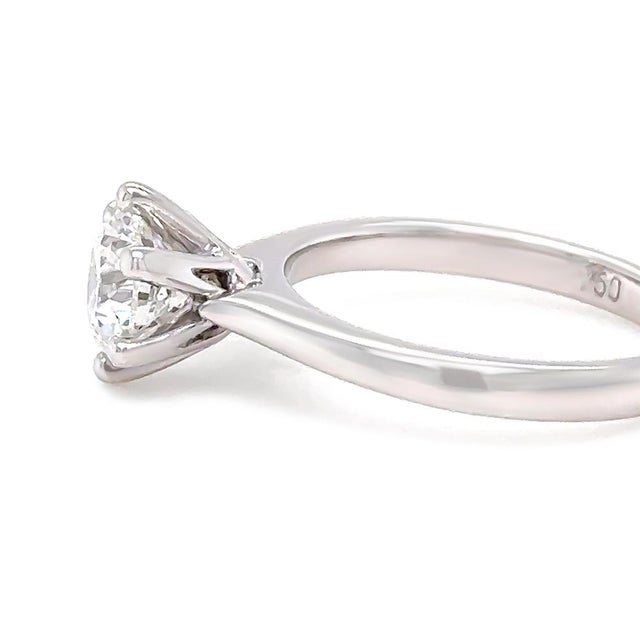 Gia 18ct White Gold Diamond Engagement Ring 1.01ct 3.62g, Size 4.5 For Sale - Image 6 of 9