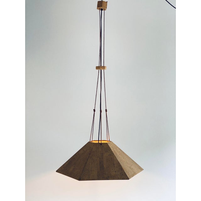 Zanil Ceiling Lamp Cork by Wilhelm Zanoth for Ingo Maurer, Design M, 1974 For Sale - Image 10 of 18