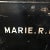 British Deed Box: Marie. R. Michell for sale. Black metal with white lettering, some scratches to paint commensurate with...