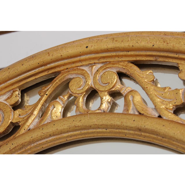 Uttermost Uttermost Gold Gilt Hollywood Regency Dome Top Mirror For Sale - Image 4 of 14