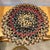 1980s Shabby Chic Hand Braided Wool Chair Pad or Placemat Set of Four For Sale - Image 10 of 11