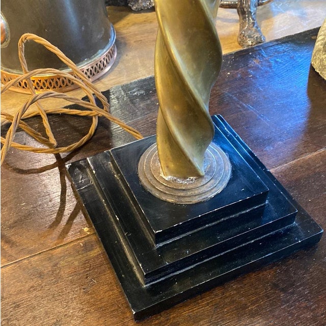 English Mid 20th Century English Brass Tall Lamp For Sale - Image 3 of 3