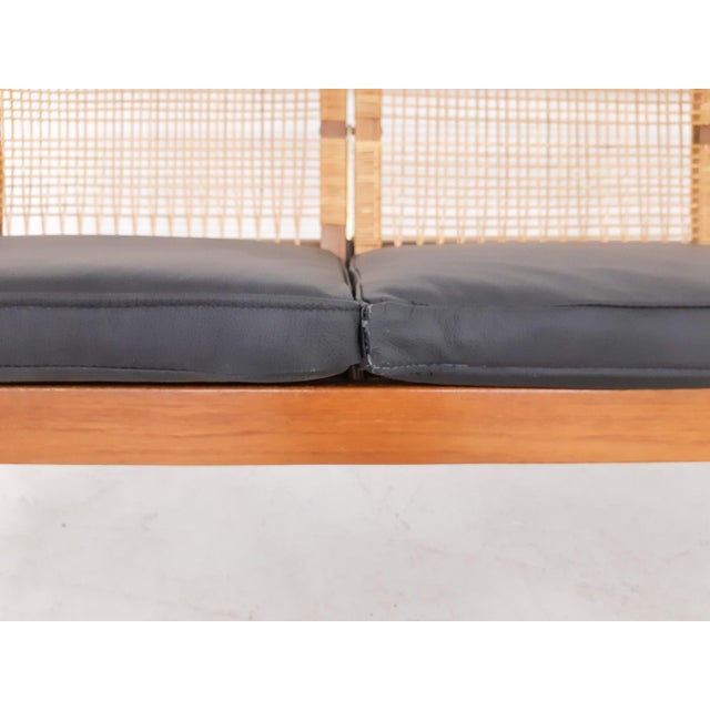 Vintage Danish Rattan Backed Sofa by Hans Olsen for BRDR Juul Kristensen, 1950s For Sale - Image 17 of 18