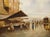 Textile Small 19th Century Italian Oil on Canvas of an Outdoor Market Scene For Sale - Image 7 of 15