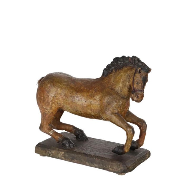Vintage Horse in Papier-Mâché For Sale - Image 9 of 9