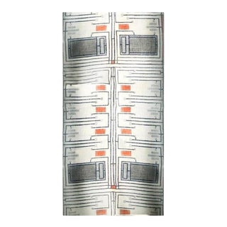 Frank Lloyd Wright Taliesin Linen Textile Swatch 1955 Design 105 Schumacher, Red For Sale