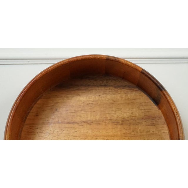 Wood Acacia Curve Fruit or Salad Bowl For Sale - Image 7 of 9