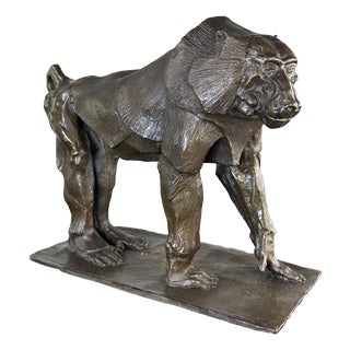 Bronze Baboon in the style of Rembrandt Bugatti for Bubian, 2000s For Sale