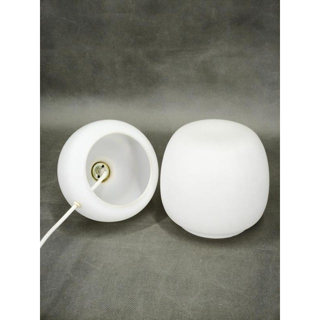 Czech Opaline Glass and Brass Table Lamp, 1970s For Sale - Image 6 of 10